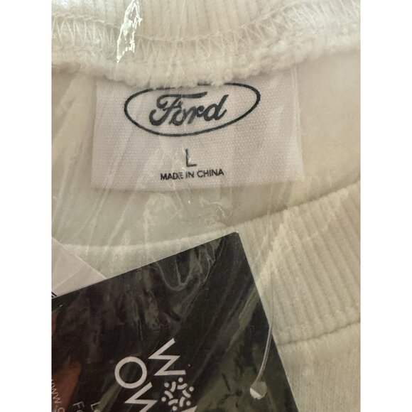 Grayson Threads Women's Ford Mustang Sweatshirt Crew Neck Off White Pink 1965 Lg - Picture 7 of 7